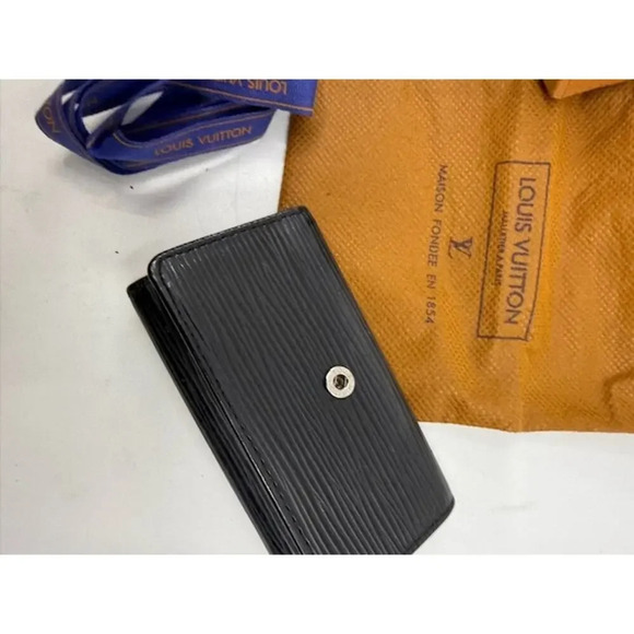 Louis Vuitton Leather Black Wallet + With Box and Dust Bag Black - Picture 4 of 10